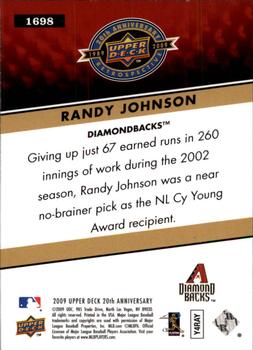 2009 Upper Deck 20th Anniversary #1698 Randy Johnson Back