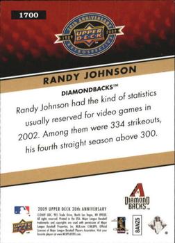 2009 Upper Deck 20th Anniversary #1700 Randy Johnson Back