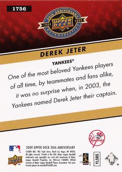 2009 Upper Deck 20th Anniversary #1756 Derek Jeter Back