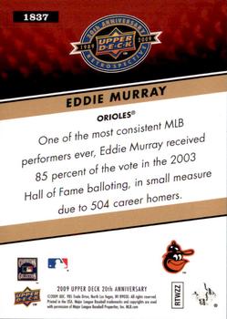2009 Upper Deck 20th Anniversary #1837 Eddie Murray Back
