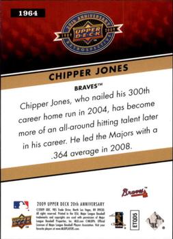 2009 Upper Deck 20th Anniversary #1964 Chipper Jones Back