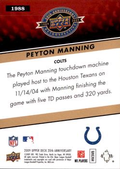 2009 Upper Deck 20th Anniversary #1988 Peyton Manning Back