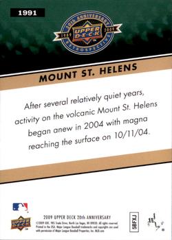 2009 Upper Deck 20th Anniversary #1991 Mount St. Helens Back