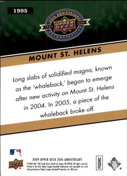 2009 Upper Deck 20th Anniversary #1995 Mount St. Helens Back