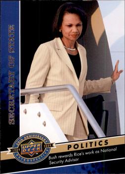 2009 Upper Deck 20th Anniversary #2009 Condeleeza Rice Front