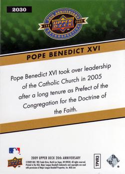 2009 Upper Deck 20th Anniversary #2030 Pope Benedict XVI Back