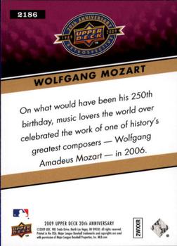 2009 Upper Deck 20th Anniversary #2186 Wolfgang Mozart Back