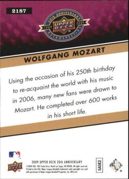 2009 Upper Deck 20th Anniversary #2187 Wolfgang Mozart Back