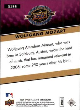 2009 Upper Deck 20th Anniversary #2188 Wolfgang Mozart Back