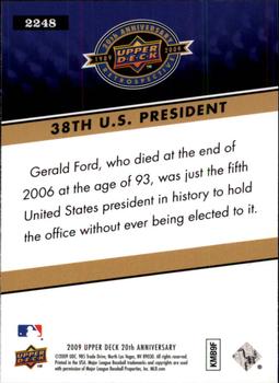 2009 Upper Deck 20th Anniversary #2248 Gerald Ford Back