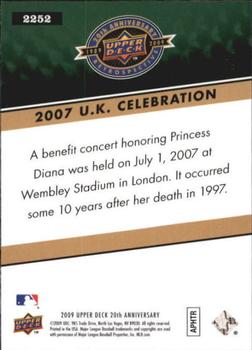 2009 Upper Deck 20th Anniversary #2252 2007 U.K. Celebration Back