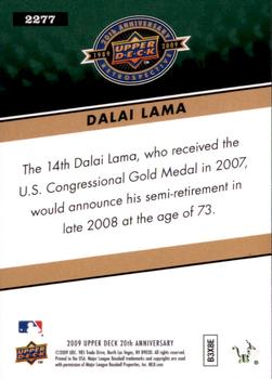 2009 Upper Deck 20th Anniversary #2277 Dalai Lama Back