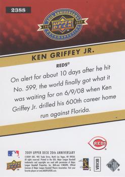 2009 Upper Deck 20th Anniversary #2388 Ken Griffey Jr. Back