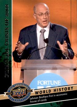 2009 Upper Deck 20th Anniversary #2392 Financial Crisis of 2008 Front
