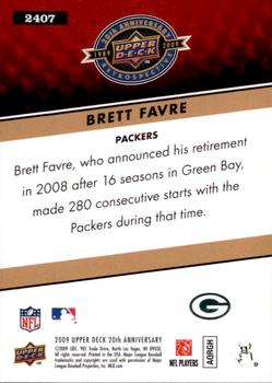 2009 Upper Deck 20th Anniversary #2407 Brett Favre Back