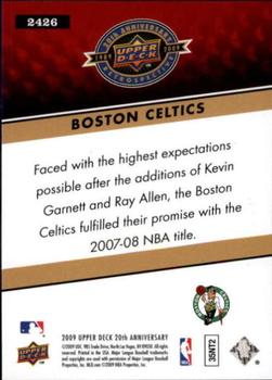 2009 Upper Deck 20th Anniversary #2426 Boston Celtics Back