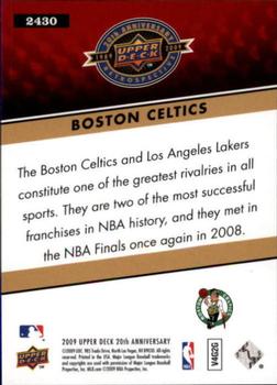 2009 Upper Deck 20th Anniversary #2430 Boston Celtics Back