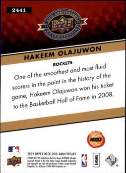 2009 Upper Deck 20th Anniversary #2441 Hakeem Olajuwon Back