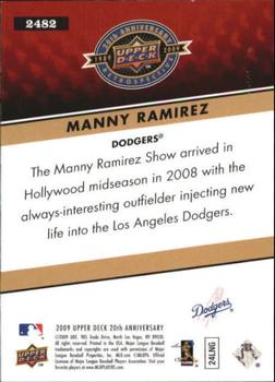 2009 Upper Deck 20th Anniversary #2482 Manny Ramirez Back