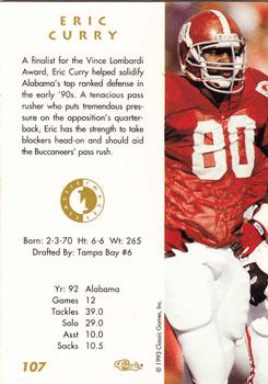 1993-94 Classic Images Four Sport #107 Eric Curry Back