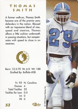 1993-94 Classic Images Four Sport #53 Thomas Smith Back