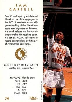 1993-94 Classic Images Four Sport #79 Sam Cassell Back