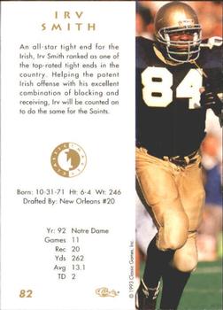 1993-94 Classic Images Four Sport #82 Irv Smith Back