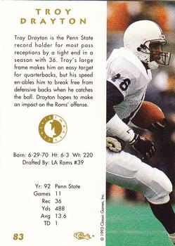 1993-94 Classic Images Four Sport #83 Troy Drayton Back