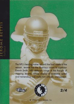 1993-94 Classic Images Four Sport - Acetates #2 Jerome Bettis Back