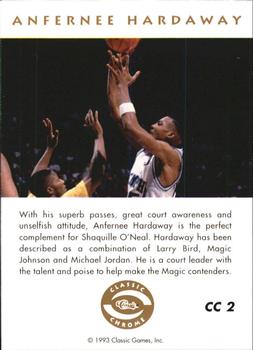 1993-94 Classic Images Four Sport - Chrome #CC 2 Anfernee Hardaway Back