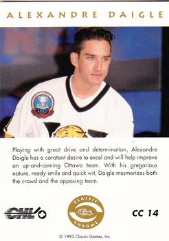 1993-94 Classic Images Four Sport - Chrome #CC 14 Alexandre Daigle Back