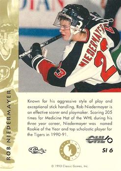 1993-94 Classic Images Four Sport - Sudden Impact #SI 6 Rob Niedermayer Back