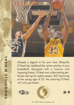 1993-94 Classic Images Four Sport - Sudden Impact #SI 9 Shaquille O'Neal Back