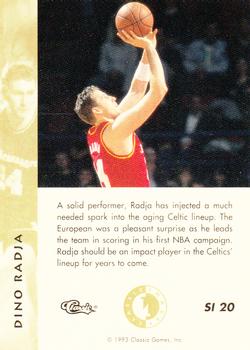 1993-94 Classic Images Four Sport - Sudden Impact #SI 20 Dino Radja Back