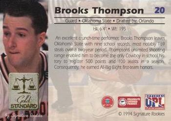 1994 Signature Rookies Gold Standard #20 Brooks Thompson Back