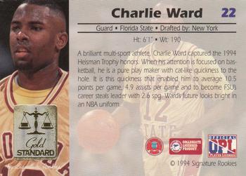 1994 Signature Rookies Gold Standard #22 Charlie Ward Back