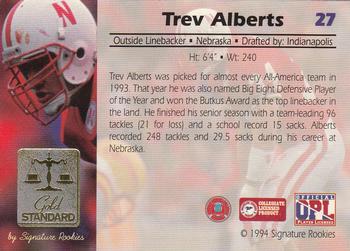 1994 Signature Rookies Gold Standard #27 Trev Alberts Back