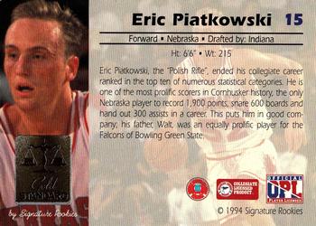 1994 Signature Rookies Gold Standard #15 Eric Piatkowski Back