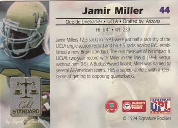 1994 Signature Rookies Gold Standard #44 Jamir Miller Back