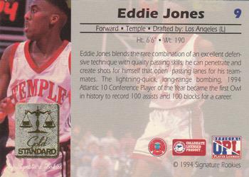 1994 Signature Rookies Gold Standard #9 Eddie Jones Back