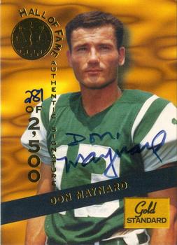 1994 Signature Rookies Gold Standard - Hall of Fame Autographs #HOF17 Don Maynard Front