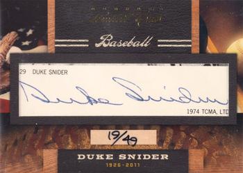 2011 Donruss Limited Cuts #94 Duke Snider Front