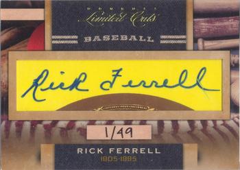 2011 Donruss Limited Cuts #271 Rick Ferrell Front