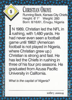 1992 Sports Illustrated for Kids #5 Christian Okoye Back