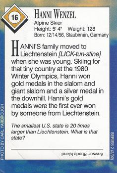 1992 Sports Illustrated for Kids #16 Hanni Wenzel Back