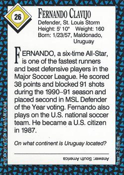 1992 Sports Illustrated for Kids #26 Fernando Clavijo Back