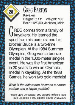 1992 Sports Illustrated for Kids #28 Greg Barton Back