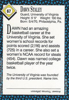 1992 Sports Illustrated for Kids #67 Dawn Staley Back