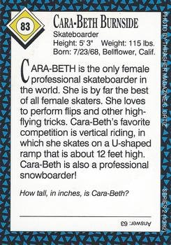 1992 Sports Illustrated for Kids #83 Cara-Beth Burnside Back