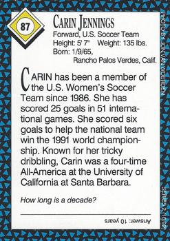 1992 Sports Illustrated for Kids #87 Carin Jennings Back